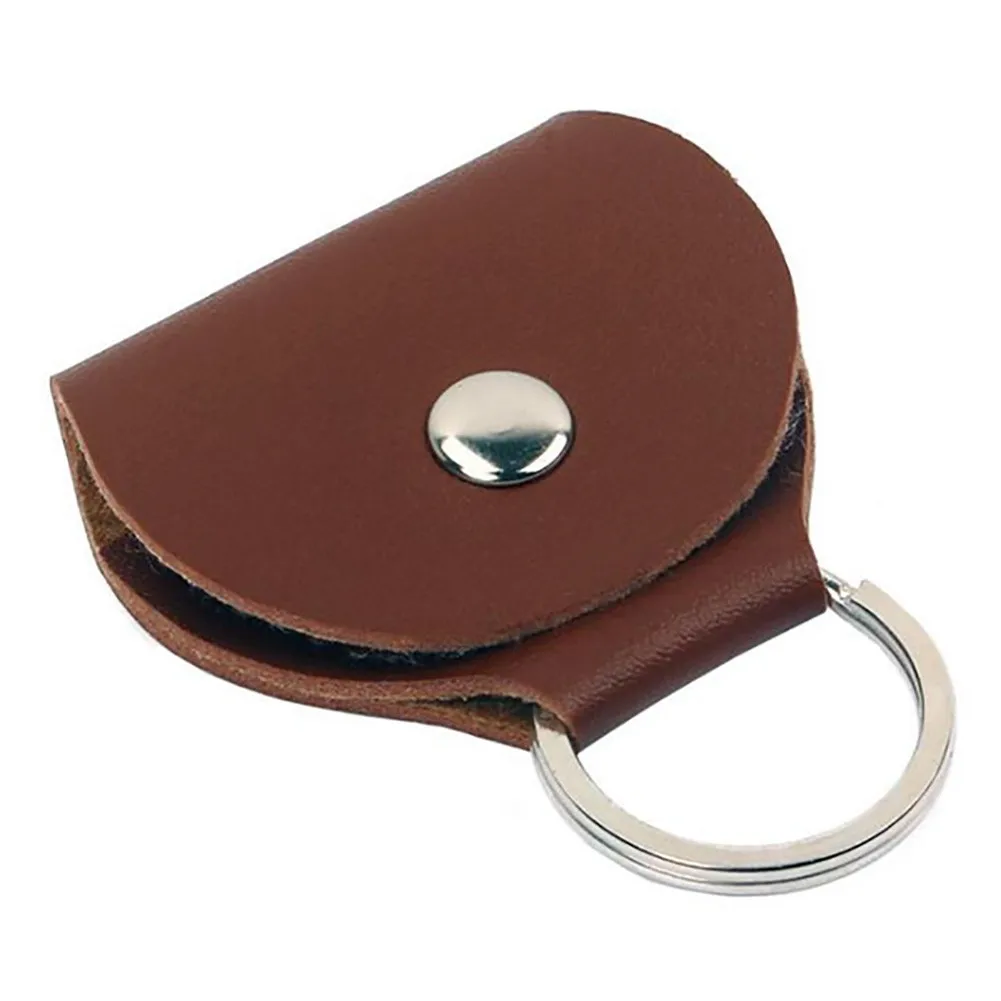 Description Picture 4 of itemGuitar Pick Holder Plectrum Bag Case 6 Pack Leather Keychain Plectrum Cases Mediator Bank Cow Leather 1-3 Pcs Guitar Picks