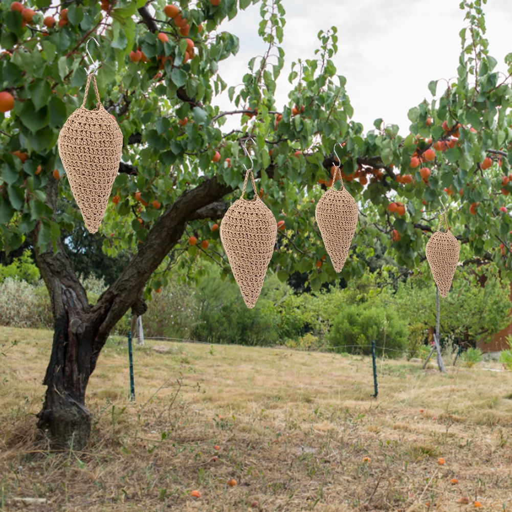 Crochet Wasp Nest Decoy Wasp Deterrent Decoy Faux Hornets Nest Repellent Hanging for Housewarming Gift