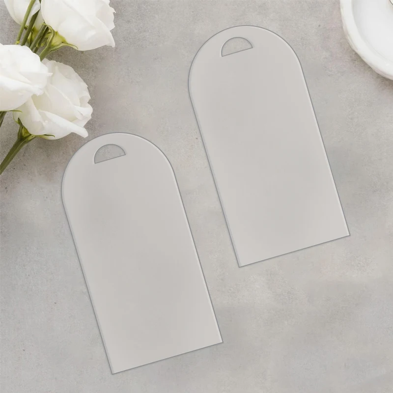 place cards 20/50Pcs Acrylic Wedding Place Card 2MM Thick Acrylic Name Tag Arch Blank Wedding Decoration Seating Cards DIY Hanging Sign
