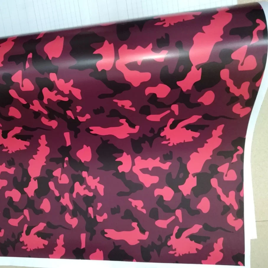 10/20/30/40/50/60cm*152cm/lot Small Texture Red Camouflage Car Wrap