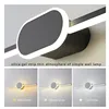 Modern LED Wall Lamps White Black Mirror Headlights Base Decor Walls Sconce For Bathroom Bedroom Living Room Indoor Lighting 6
