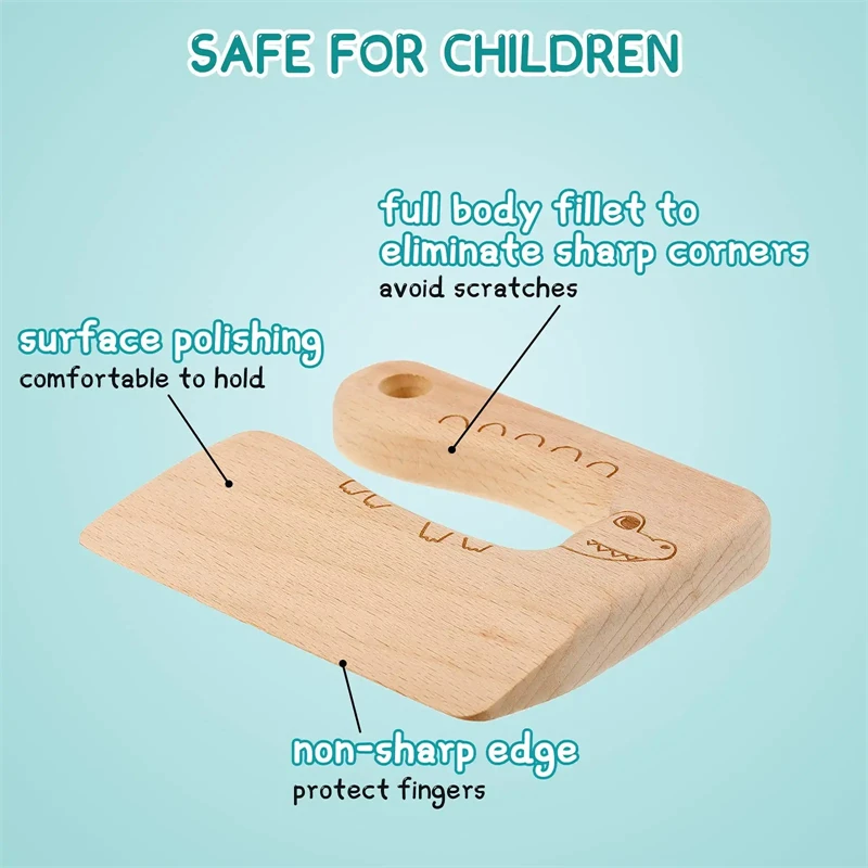 Wooden Knife Kids Cooking Toys Safe Knives Cutting Fruit Vegetable Chopper  Kitchen Toy Montessori Education Tools For Toddlers - AliExpress