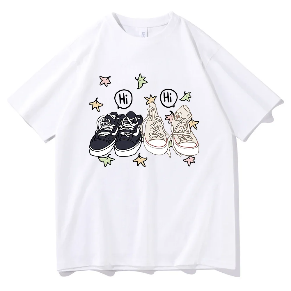 Heartstopper T-Shirt Nick Charlie Shoes Hi Clothes Tops Tees Camiseta  Womens top casual Short Sleeve T-Shirt For Spring & Summe