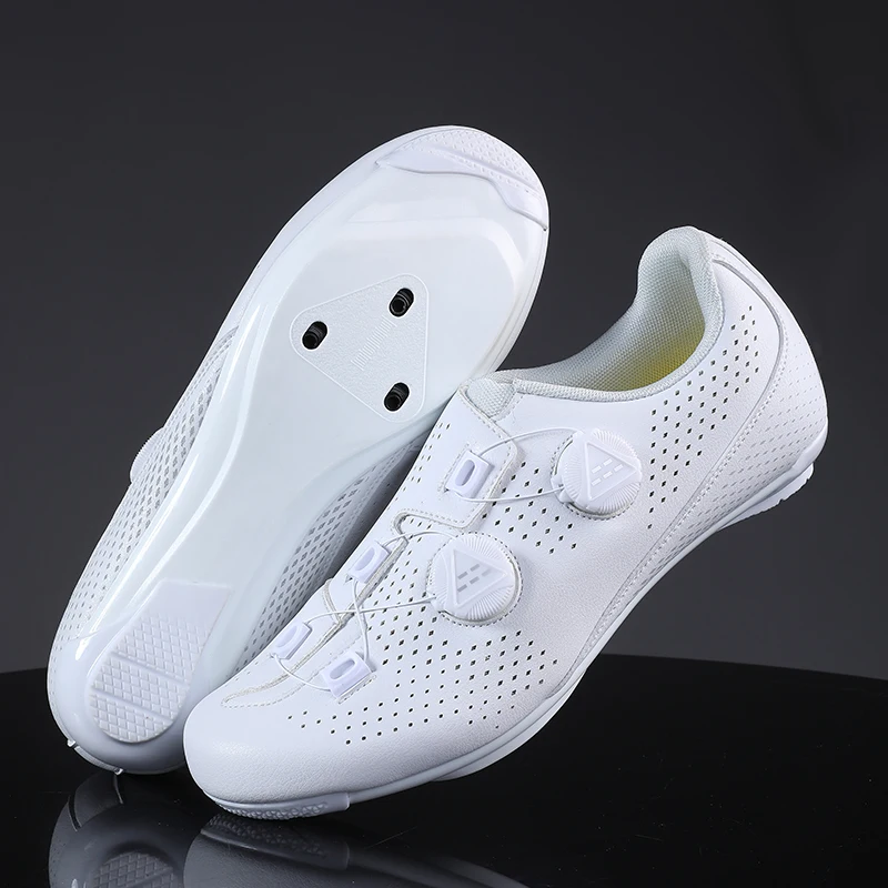 Chaussures Vélo Route Homme – SPD Pédale Plate – Respirantes – Automatiques – Taille 48 EU