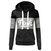 Pink Letter Print Womens Tracksuit Tri Color Splicing Hooded Sweatshirts Fashion Trend Pullover Street Warm Casual Clothing 4