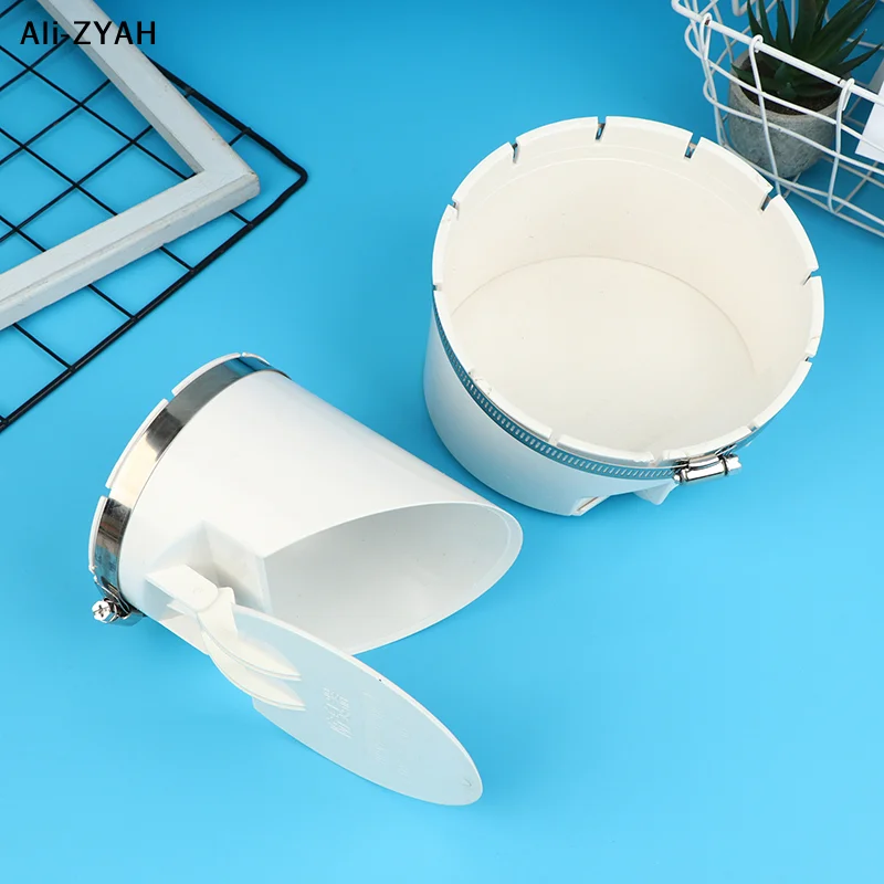 【R1a】50-160mm 배수관 바닥 배수구 화이트 스트레이너 플러그(클램프 포함) PVC 역류 방지 냄새 방지 밸브 하수구 헤어 필터