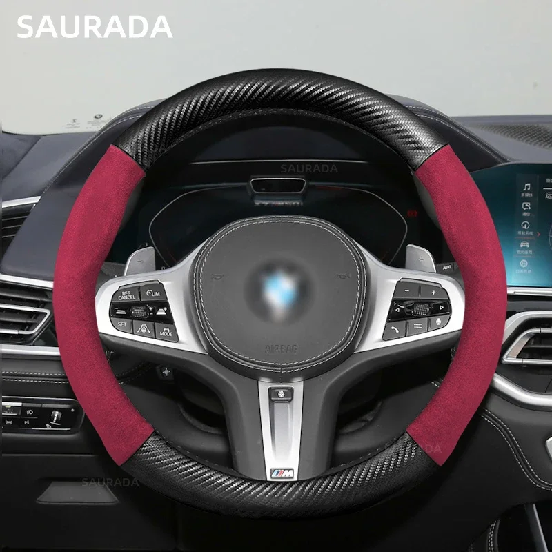 Cubierta Volante Funda Para Volante Coche Para BMW Para 1 2 3 4 5 6 7 Z Series E46 E90 E87 F20 F22 F45 F30 G20 E60 F10 G30 F01 G11 E89