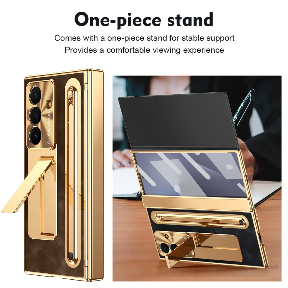 Tempered Glass Case For Samsung Galaxy Z Fold With Stylus Holder_voghion.com