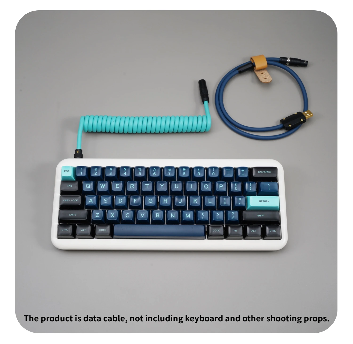 Geekcable Extreme Shark Tastiera Per Computer Personalizzata Spina Pneumatica Posteriore A Spirale Hardware Nero Mostro Di Gomma Super Elastico