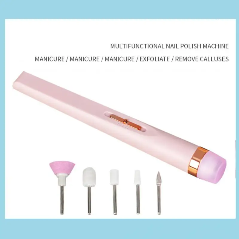 

Electric Nail Grinder Nail Polishing Machine With Light Portable Mini Electric Manicure Art Pen Tools With Bag For Gel Removing
