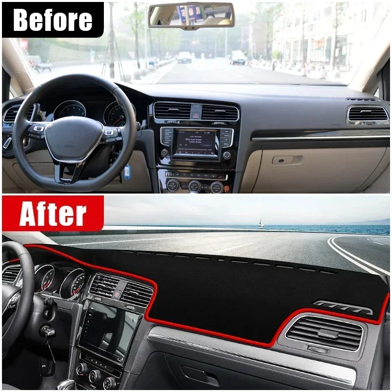 폭스바겐 VW 골프 7 MK7 2013 2014 2015 2016 2017 2018 2019 대시보드 커버 차광 패드 햇빛 가리개 매트 미끄럼 방지 케이스