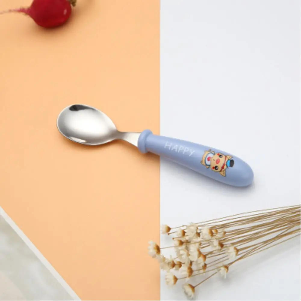 Stainless Steel Baby Tableware Set Fork Spoon Feeding Utensils