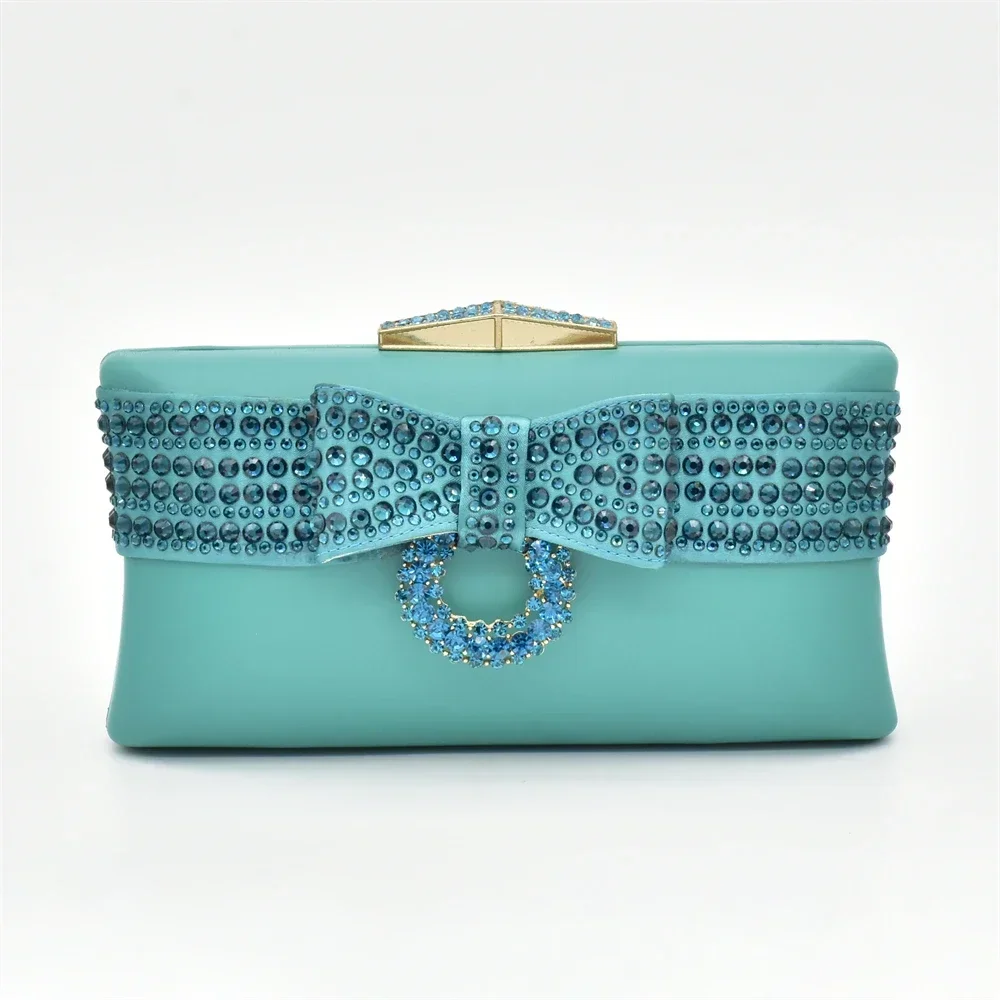 

Light Green Women Crystal Clutch Evening Purses Wedding Party Rhinestone Handbags Party Dinner Minaudiere Bag