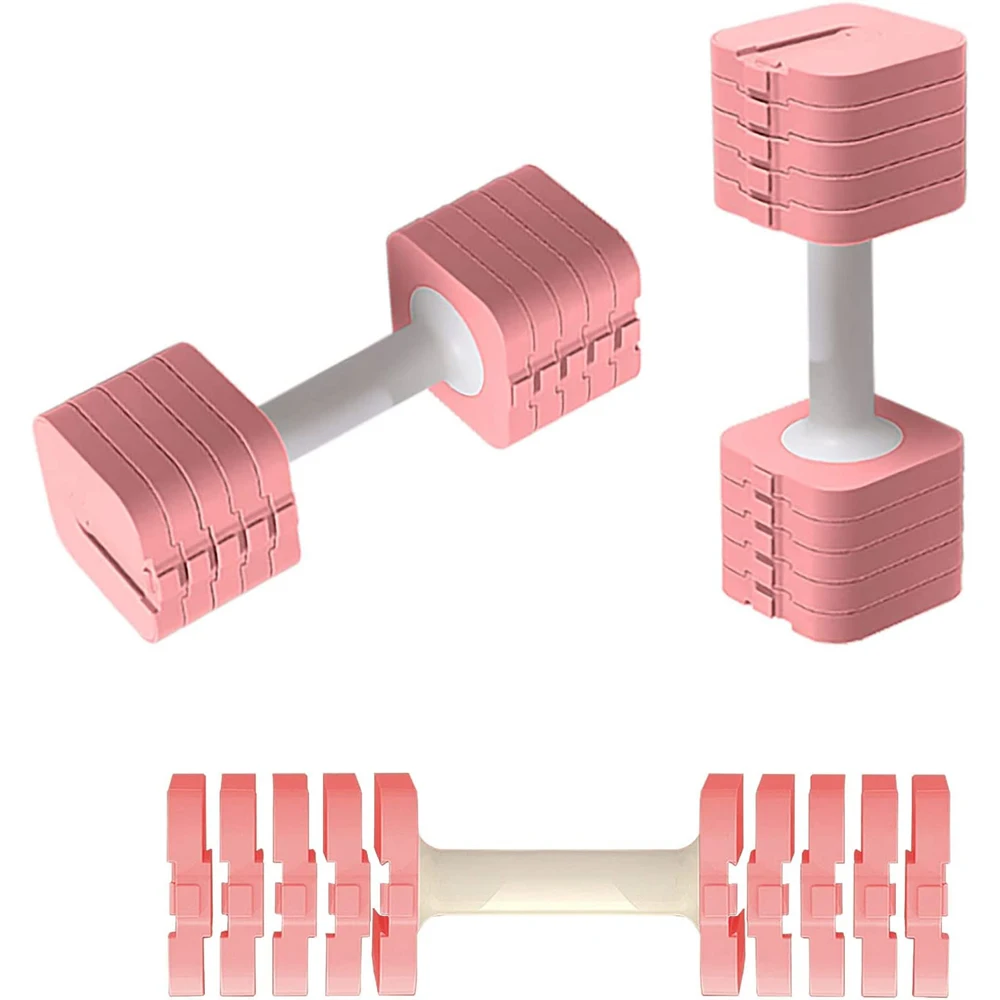 무게 조절 덤벨 세트, 체육관 훈련용, 2-각 2.2LB, 4.4LB, 6.6LB, 8.8LB, 11 LB, 5 무게 (4.4-22LB 한 쌍)