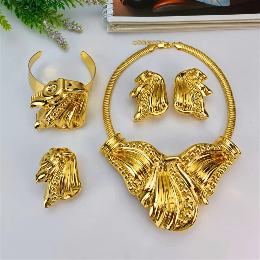 

EMMA New Classic African Lady Jewelry Sets Fashion Trendy Women Italian Style Luxury Big and Light Jewelry Gift Free Shipping