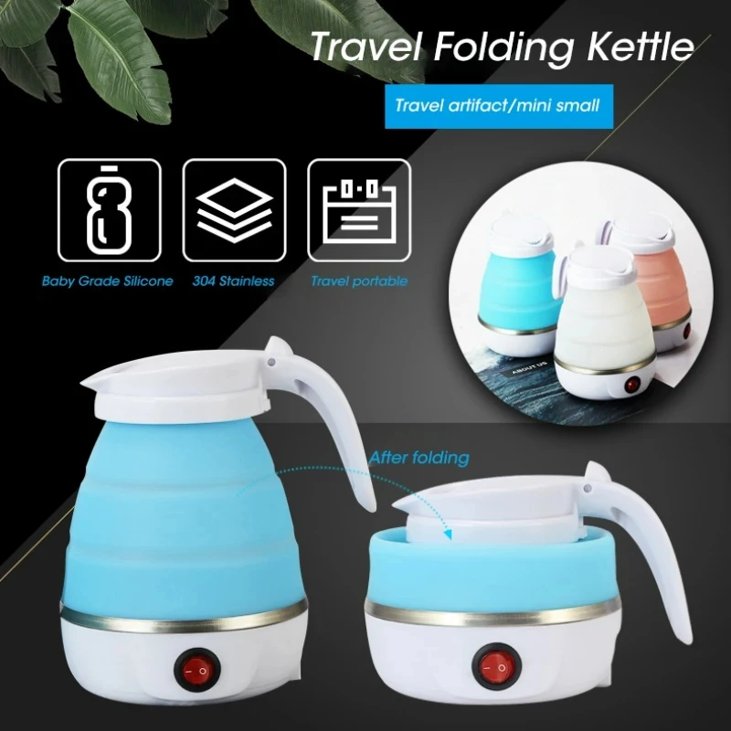 Mini Foldable Kettle Silicone Electric Kettle Portable Teapot Water Heater Outdoor Travel Home Tea Pot Water Kettle 0.6L 600W 3 inch dc solar water pump jetmaker 4sc48 70 600w submersible price pakistan