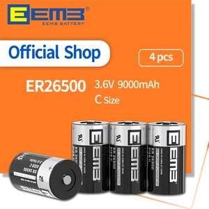EEMB 3.6V ER26500 C Size 9000mAh Non-Rechargeable Lithium Battery for Water Meter Window Sensor Home Monitor
