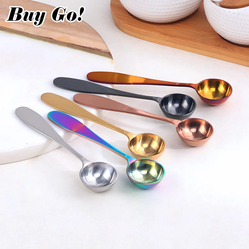 2Pcs Multipurpose Food-grade Stainless Steel Measuring Spoon 5/20ml Coffee Powder Spice Measure Scoop Kitchen Baking Tools