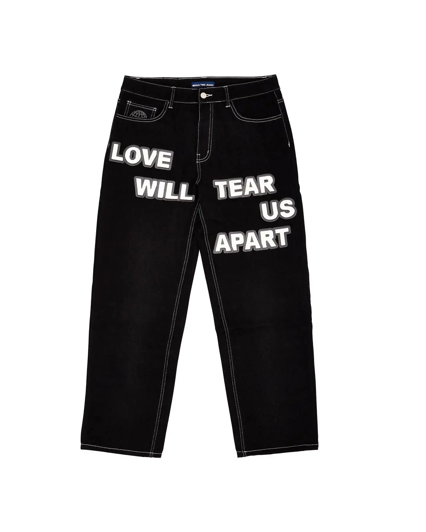 

Minus Two Jean Men Cargo Harajuku Casual Loose Punk Rock Straight Wide Leg Trouser Streetwear Y2K Retro Streetwear Overalls Pant