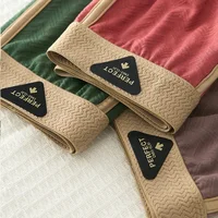 3PC 100% coton sous-vêtements masculins automne hiver nouveau 10A antibactérien BoxerShorts ample confortable hommes quadrilatère caleçon 4