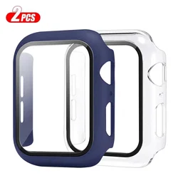 Premium Tempered Glass Screen Protector and Cover for Apple Watch - 2 - Piece Set (Midnight  Transparen)