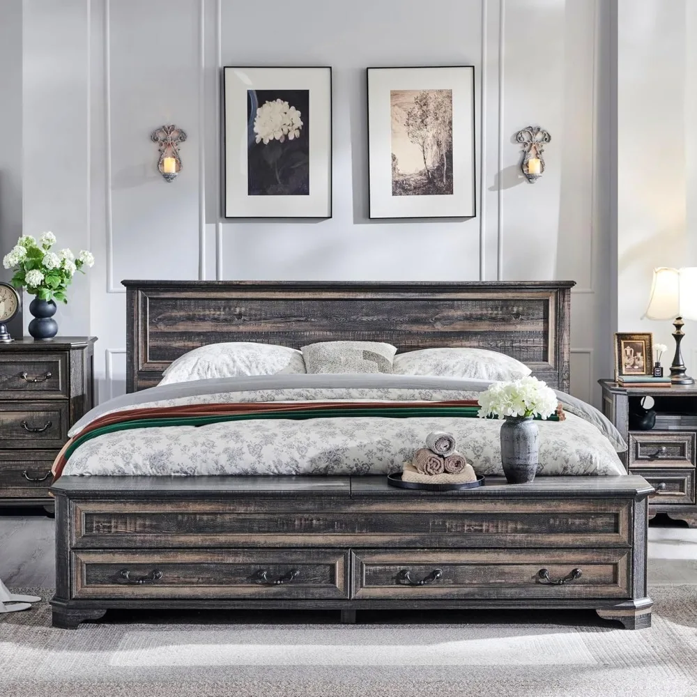 Farmhouse King Storage Bed 4