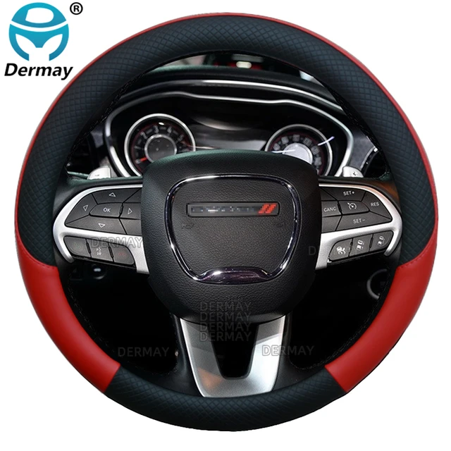 100% DERMAY Marke PU Leder Auto Lenkrad Abdeckung Non-slip für Fiat 500  Hohe Qualität Auto Zubehör - AliExpress
