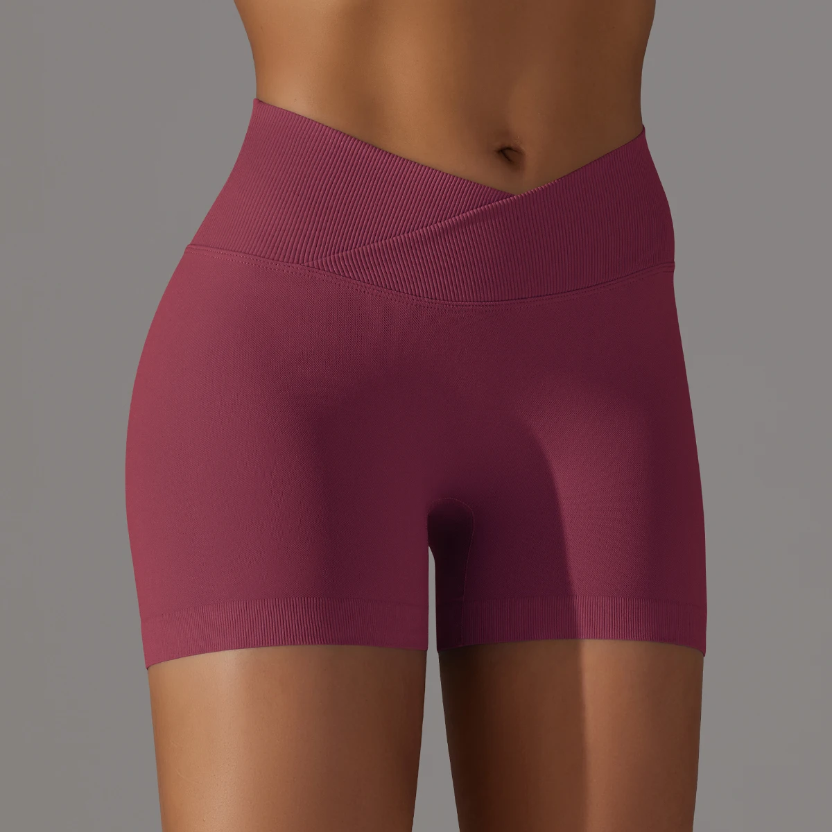 Nahtlose Sport Shorts Kreuz Hohe Taille Fitness Leggings Shorts Gym Scrunch Butt Shorts Frauen Squats Lauf Workout Shorts – Detail 11