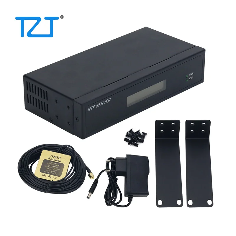 

TZT TF-NTP-LITE NTP Server + 10m/30m Antenna Network Time Server with Screen 2 Network Ports Support for Beidou GPS GLONASS QZSS