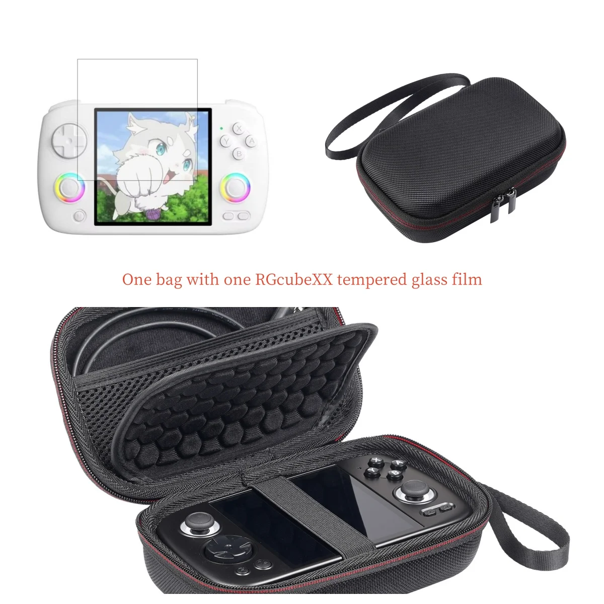 Enhanced Product Title: Premium Anbernic Retro Console Storage Bag - Handheld Game Accessories Organizer