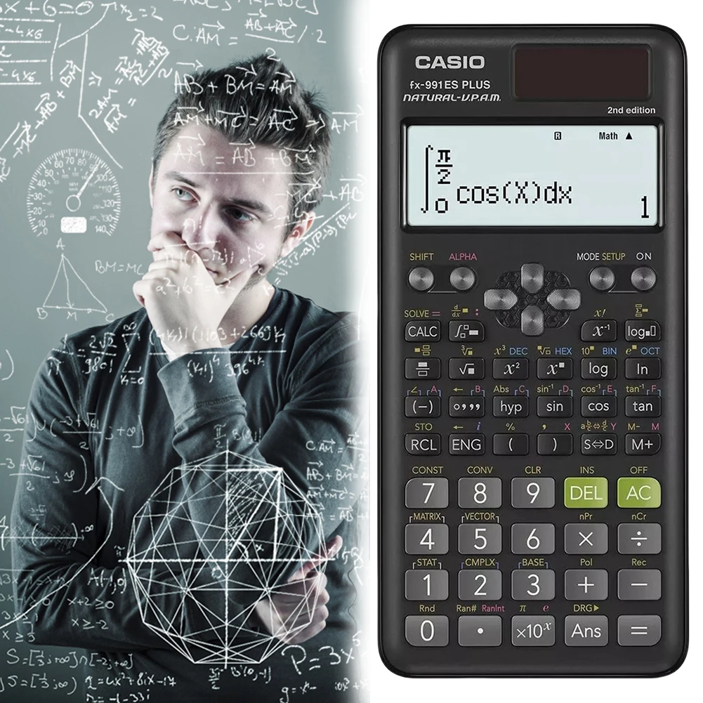 991EX Scientific Calculator Original Digital Large Display 696 Functions For High School University Solar scientific calculator