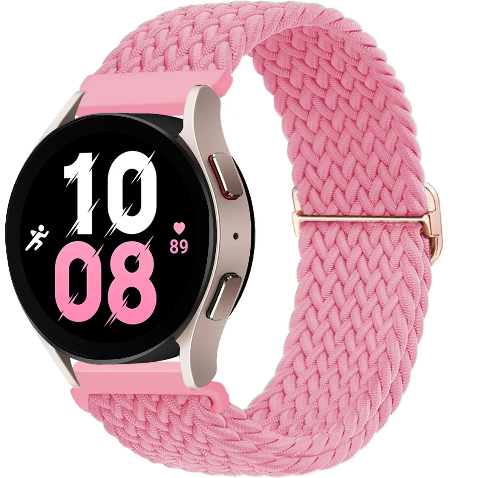 Adjustable Braided Elastic Nylon Watch Strap, 20mm or 22mm