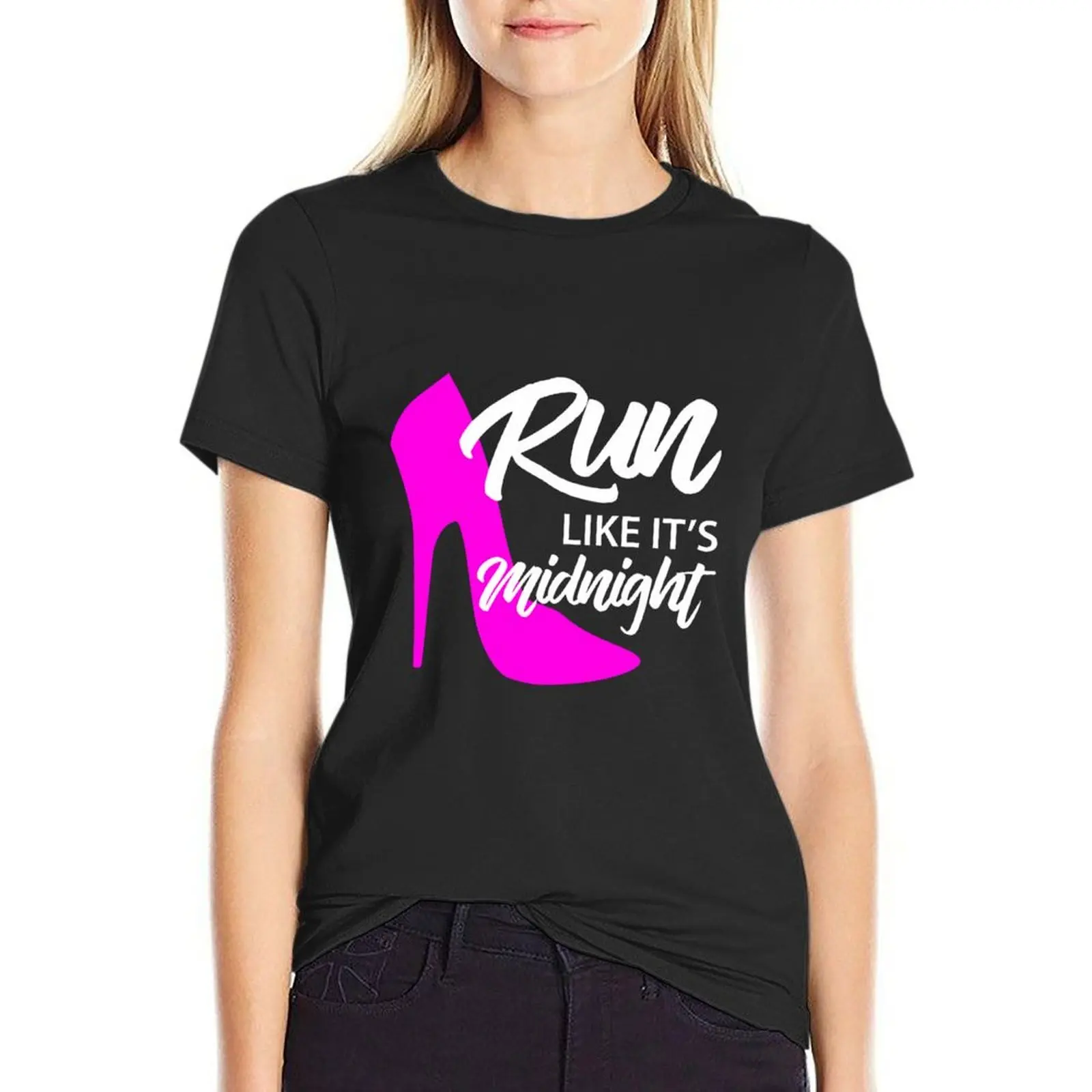 Run Like Its Midnight T-Shirt vintage plain western t shirts for Women