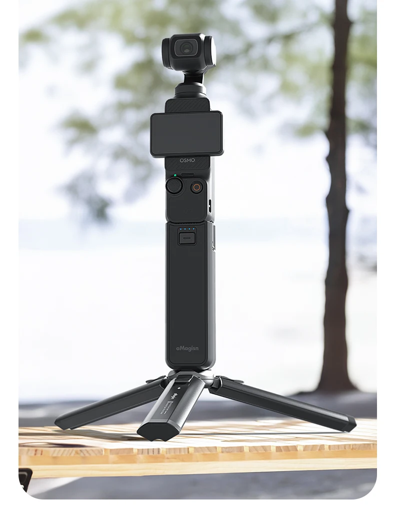 aMagisn Battery Handle for DJI Osmo Pocket3 4500mAh Handheld Charging Safe and S
