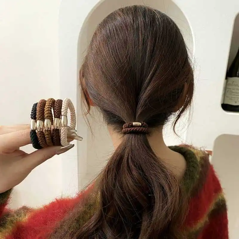 Set of 5 Stylish High-Elasticity Hair Ties
