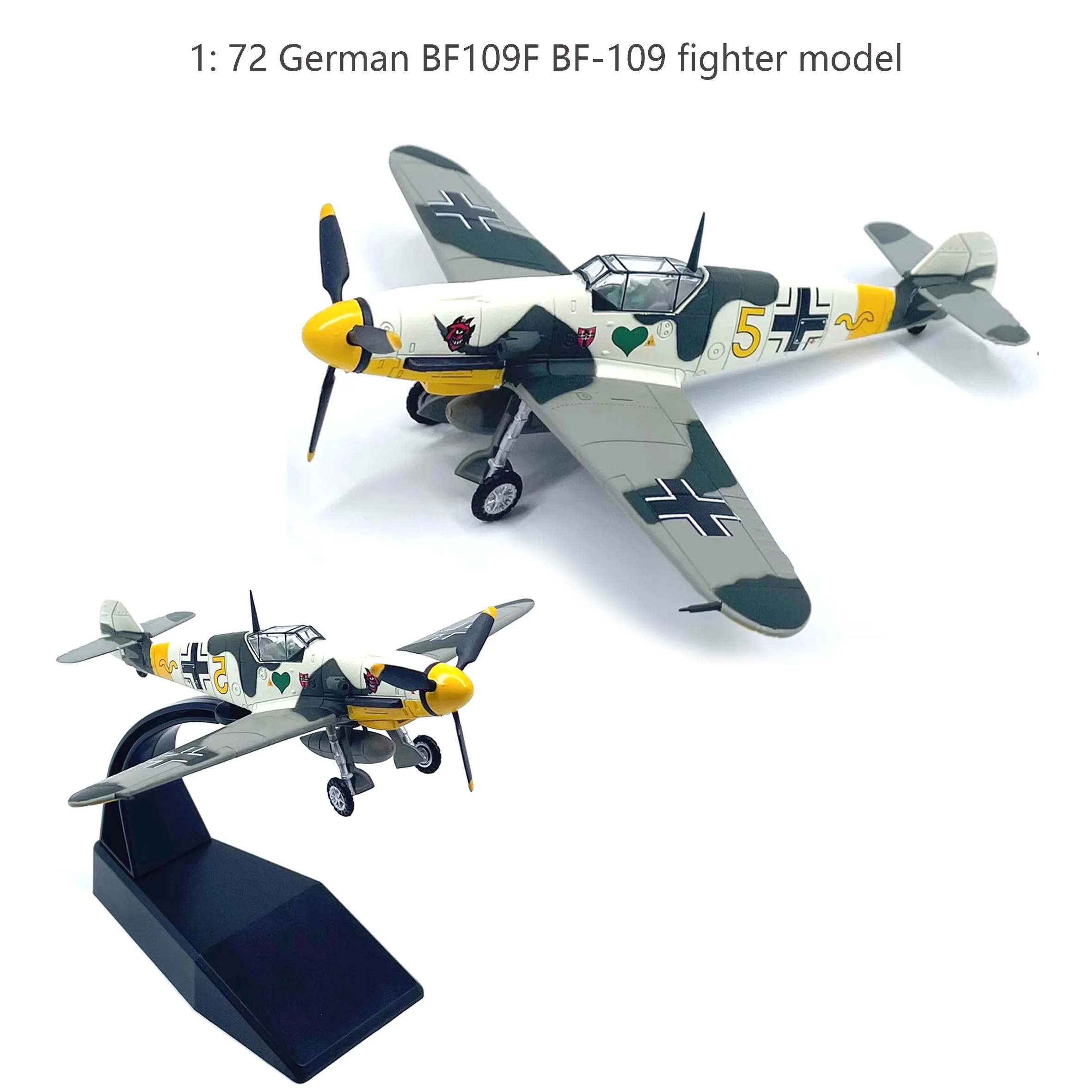 

1: 72 German BF109F BF-109 fighter model Alloy finished product collection model