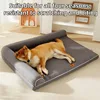 Dog Cat Nest Pet Bed All Seasons Scratch Resistant Bite Proof Sleeping Pad Removable Washable Cover for Small Medium Dogs Cats