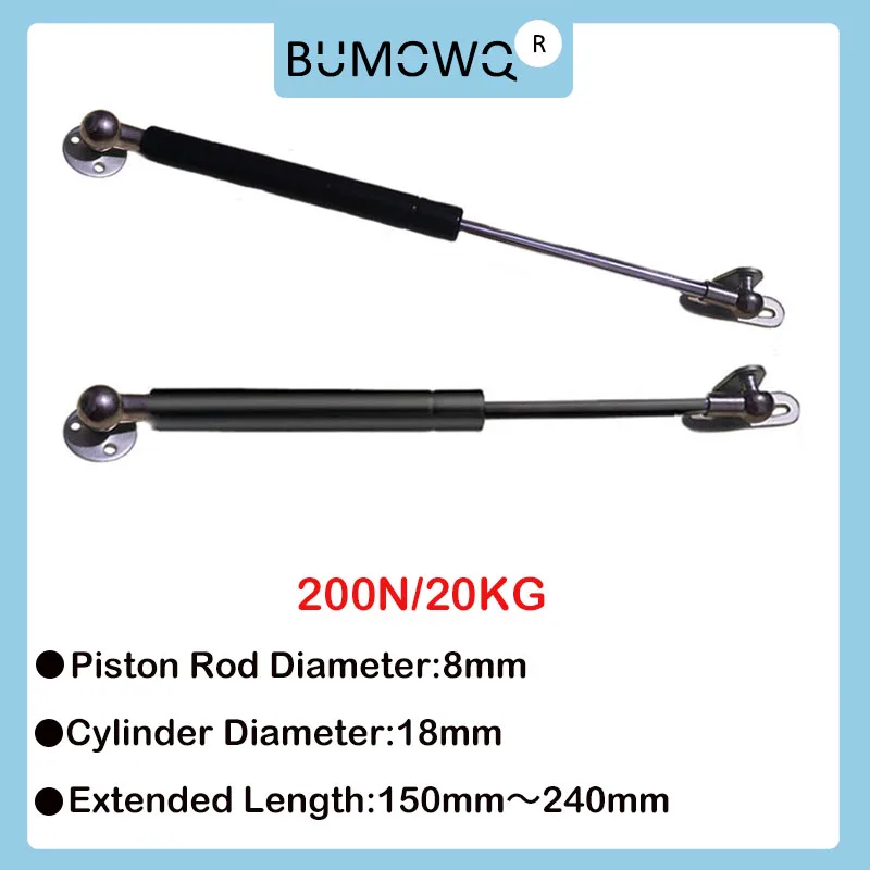 

1PC 150mm-240mm 20kg/200N Universal Strut Bars Furniture Strut Bar Gas Shock Absorber Hydraulic Lift Kitchen Cabinet Hinge