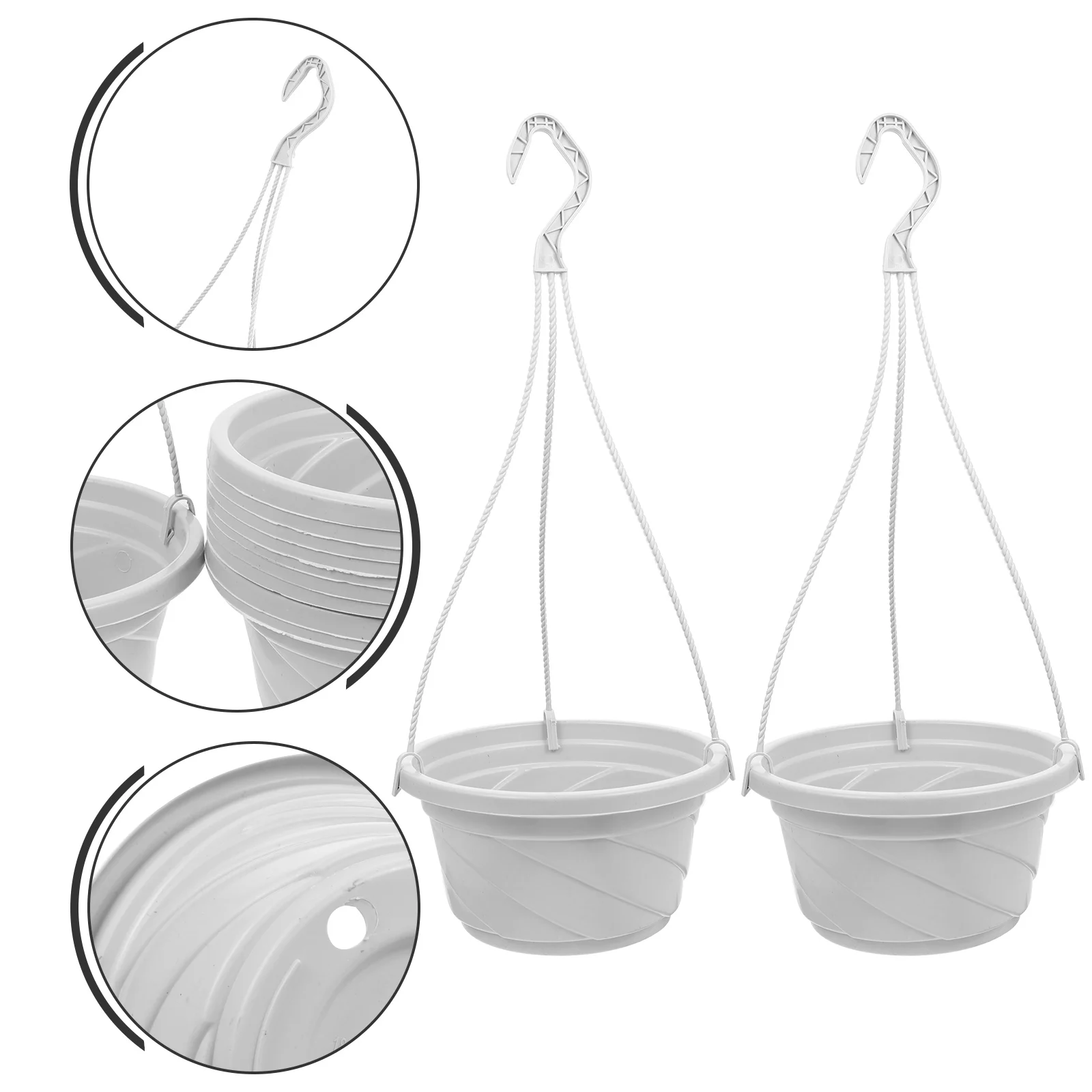 

Hanging Type Flower Basket Octagonal Plastic Flower Pot Decors Plastic Hanging Plant Pot Adornments Home Decor