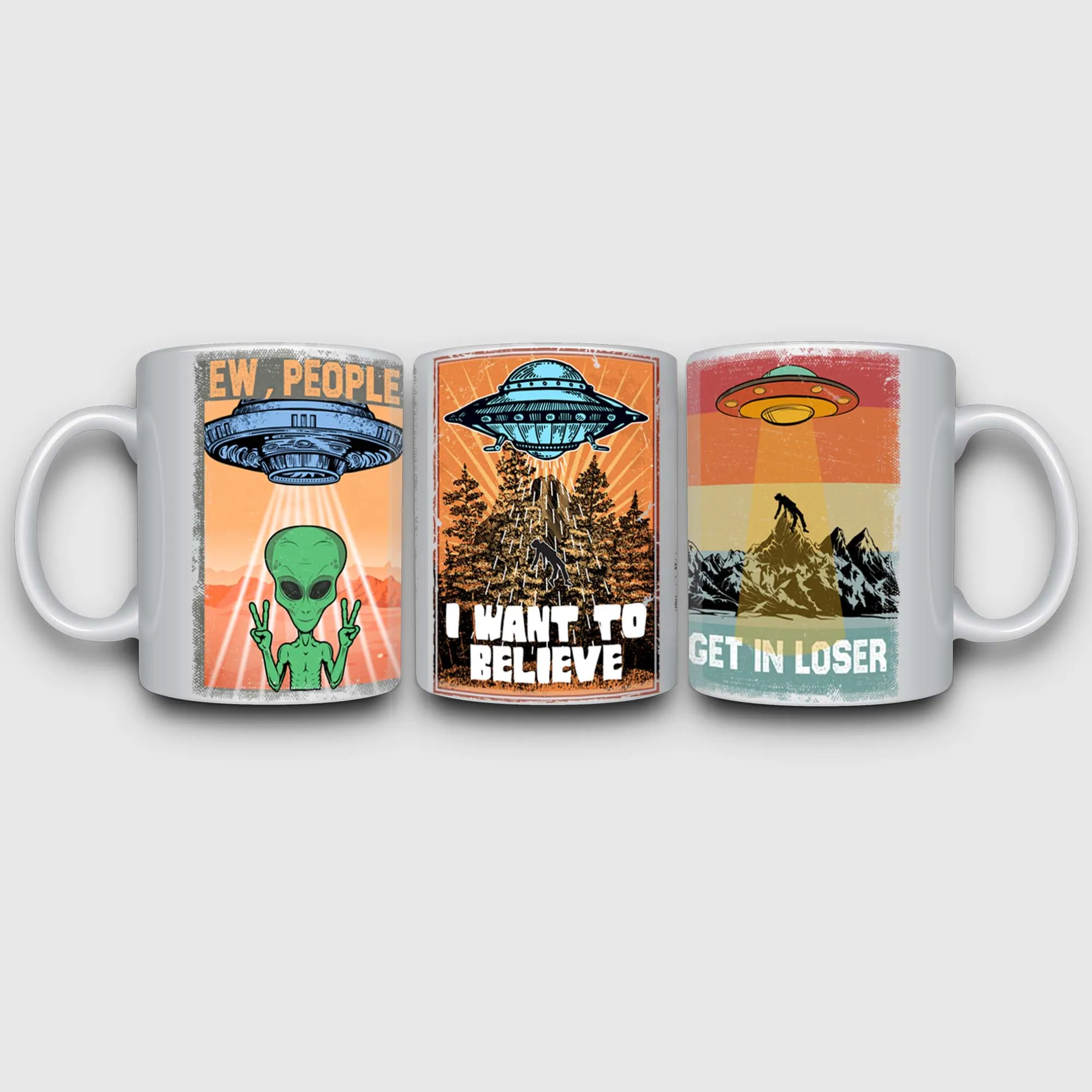 5 sheets Alien UV DTF cup holder 16 oz, fun Alien DTF cup holder transfer glass, waterproof stickers, friction transfer stickers