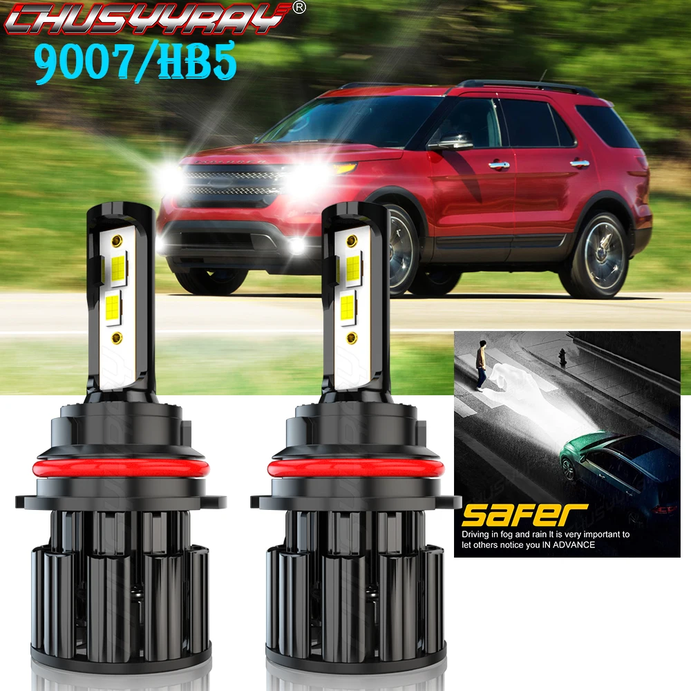 

CHUSYYRAY 9007 12000LM Led Headlight Lamp Compatible For Ford Explorer CSP Chip 9007 HB5 High Bright Bulbs Car accsesories