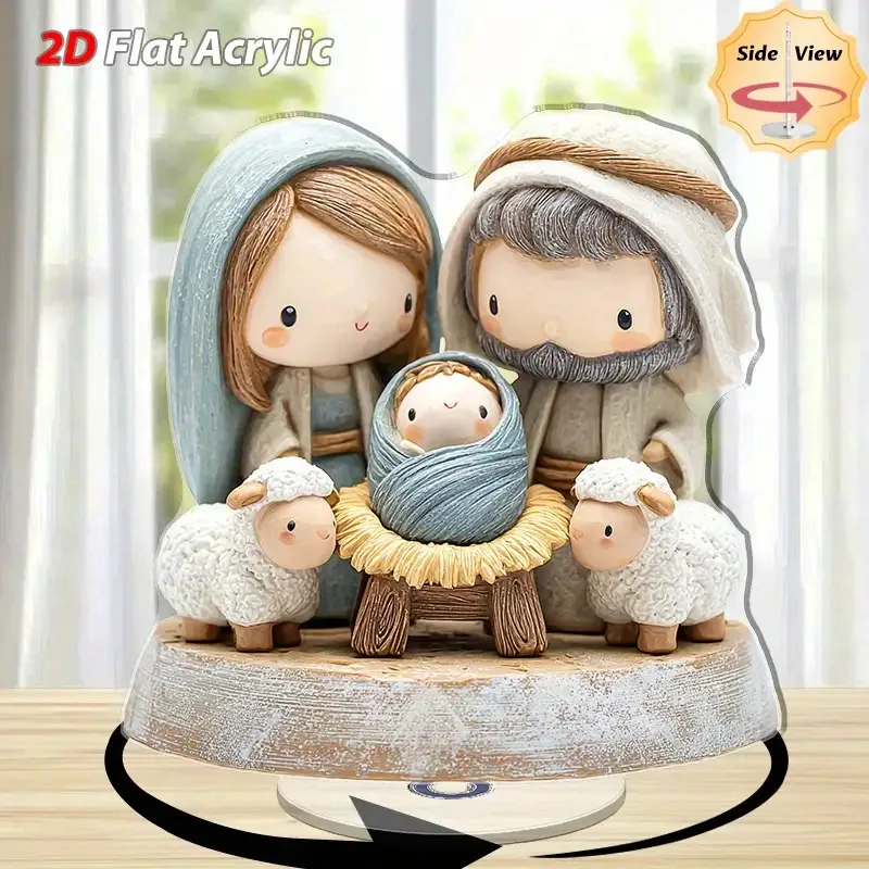 Rotating Nativity Scene Ornament 6