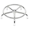Round Cafe Chairs Stool with Lines Rotation Bar Stool White 2