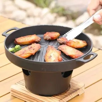 Estufa de Alcohol japonesa desmontable, Mini estufa de barbacoa antiadherente portátil coreana, parrilla de barbacoa, Camping