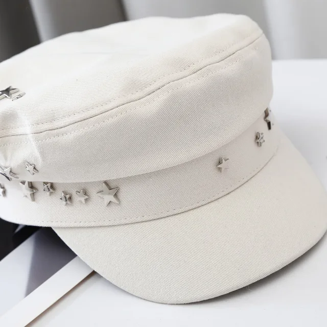 Women's Beret Hat Cotton Navy Style British Retro Painter Cap_voghion.com