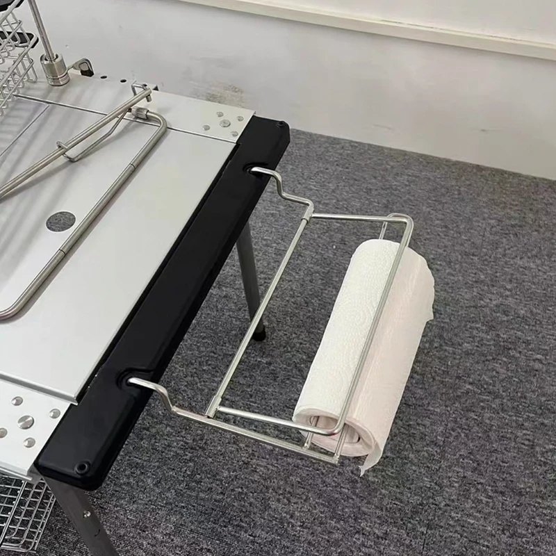 야외 IGT 스테인레스 스틸 행잉 랙, 캠핑 보관 후크, 쓰레기 봉투, 종이 타월 거치대 