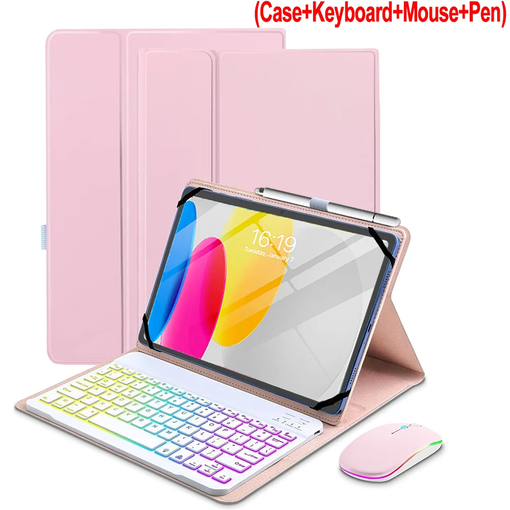 Versatile Keyboard Case with Mouse and Stylus - Detachable