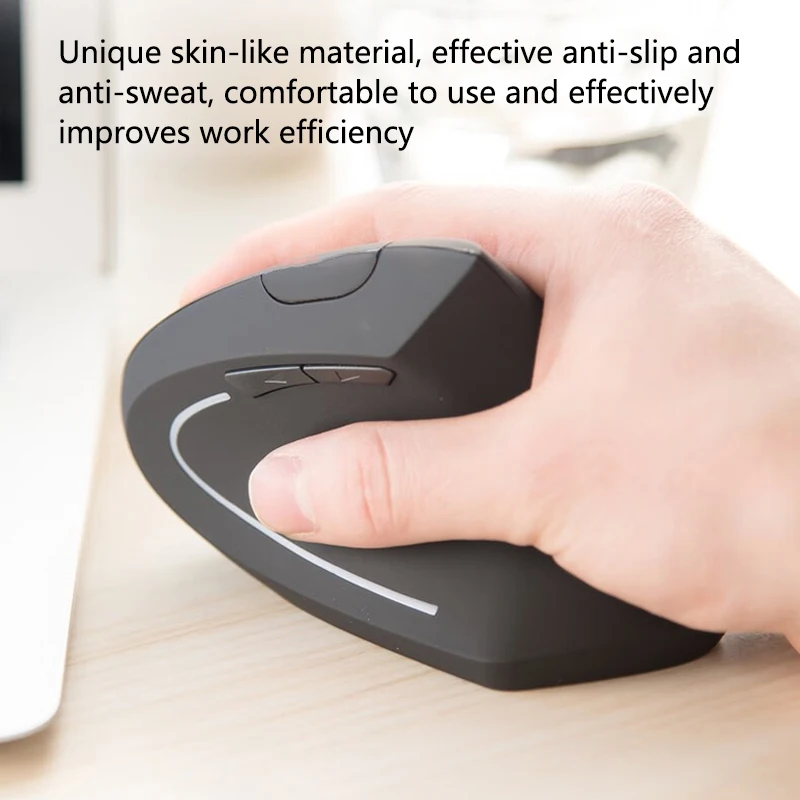 Warvank FK12 Vertical Wireless Mouse Ergonomic Rechargeable 2.4G Wireless Mice Silent Office Mouse for Laptop PC Computer Desktop vertical wireless mouse