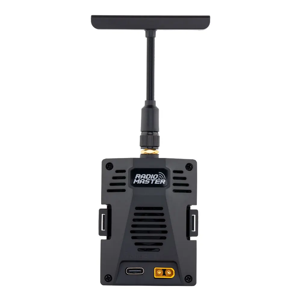 Module ELRS Ranger Micro connecté à une radio TX16S, mettant en avant sa compatibilité et ses performances.