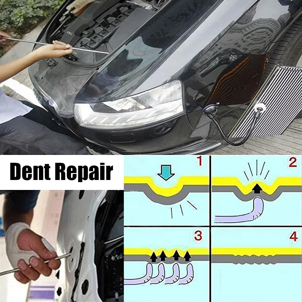 Automotive Paintless Dent Removal Tools Car Dent Puller Rod Hook Hammer